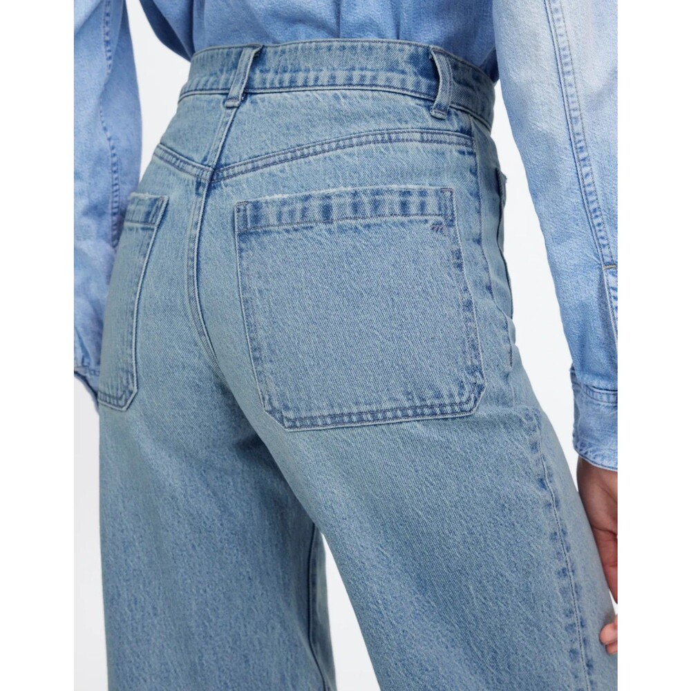 MADEWELL Emmett Wide-Leg Jean: Let Down Hem Edition Banning Wash 28 NWT! $138.00 - Picture 11 of 11